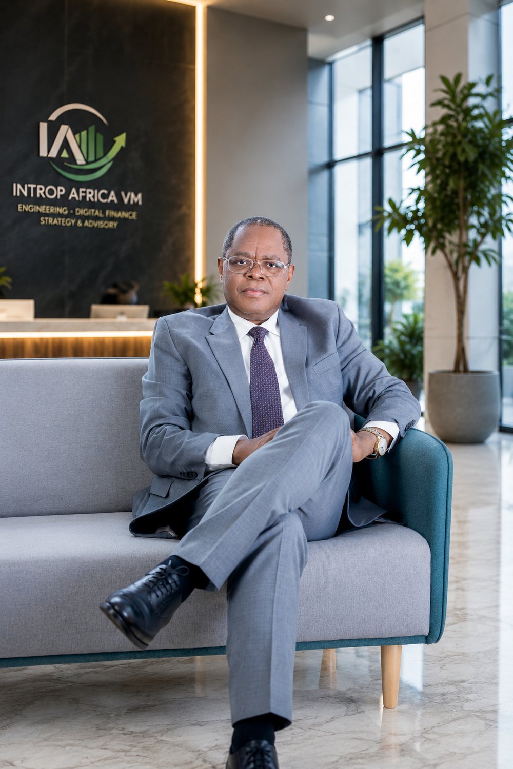 Le Directeur d'INTROP AFRICA VM dans les locaux du cabinet à Yaoundé